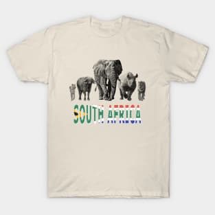 South Africa Wildlife Big Five for South Africa  Safari Fans T-Shirt